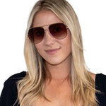 Fifth & Ninth - Walker Polarized Sunglasses - Opal Mirrored/Gold
