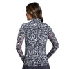IBKUL Women's Karen Long Sleeve Mock Neck Top - Black/Grey