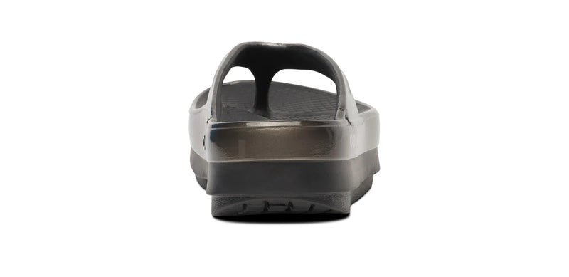 Oofos Women's OOmega OOlala Luxe Thong Sandals - Titanium Mirror