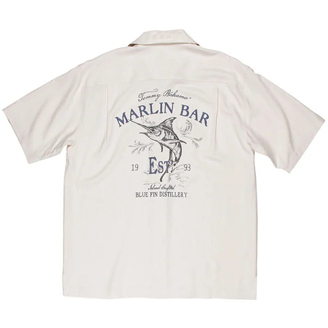 TBLV Tommy Bahama Mens Original Sample Blue Fin Distillery Camp Shirt - Continental