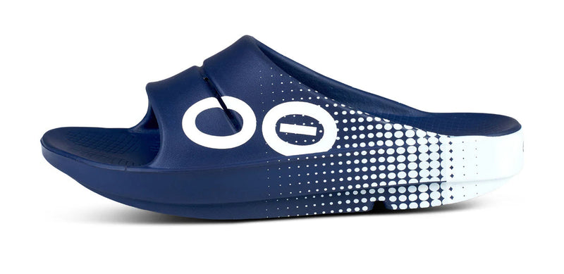 Oofos Men's OOahh Sport Slide - Matrix Navy