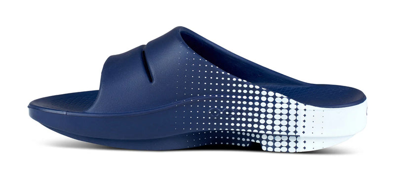 Oofos Men's OOahh Sport Slide - Matrix Navy