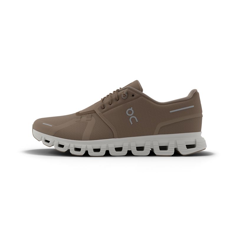 On Men's Cloud 6 Shoes - Fog / White