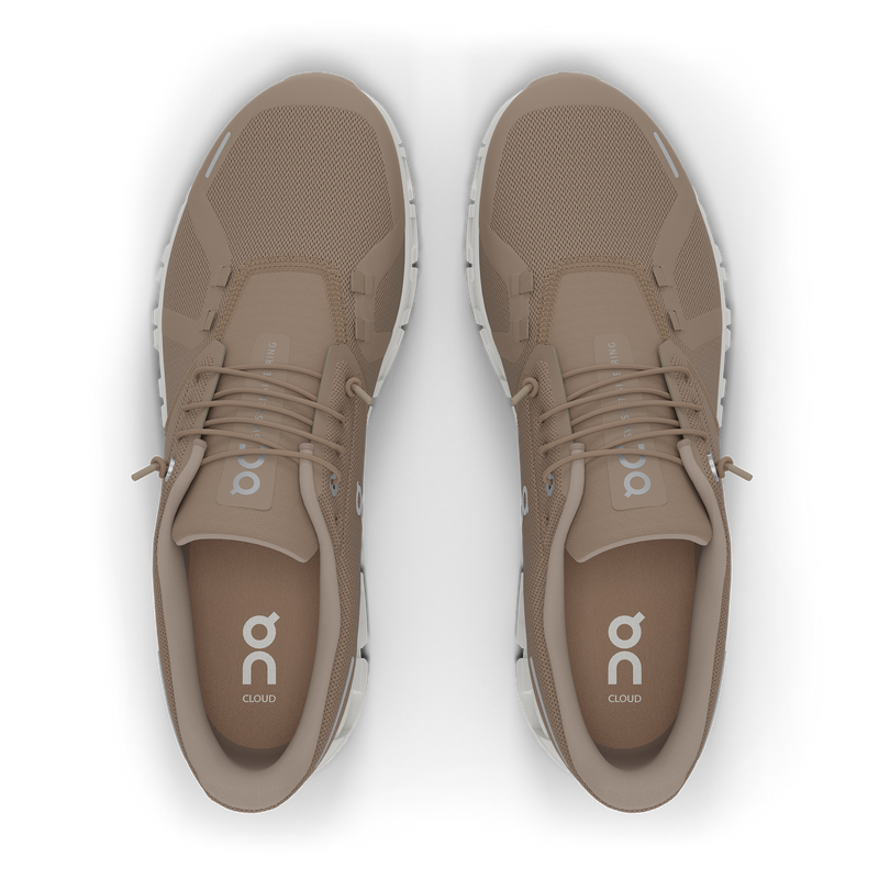 On Men's Cloud 6 Shoes - Fog / White