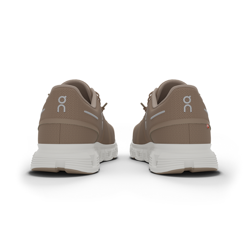 On Men's Cloud 6 Shoes - Fog / White