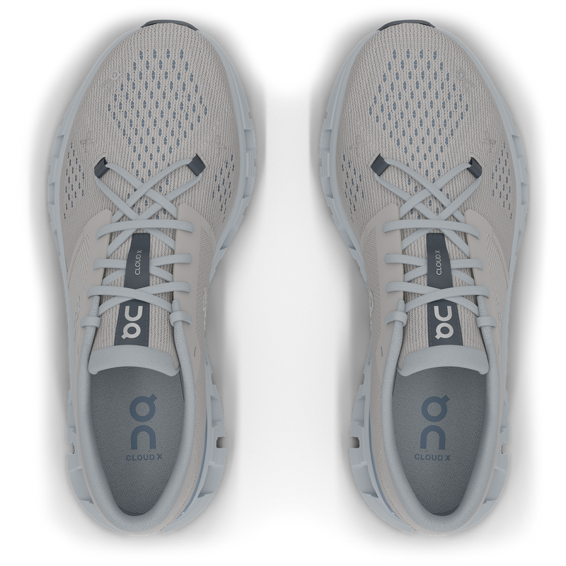 On Women's Cloud X 4 Shoes - Silver / Chambray