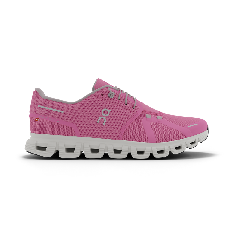 On Women's Cloud 6 Shoes - Raspberry / White