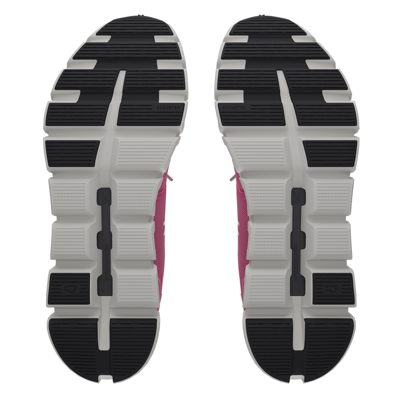 On Women's Cloud 6 Shoes - Raspberry / White