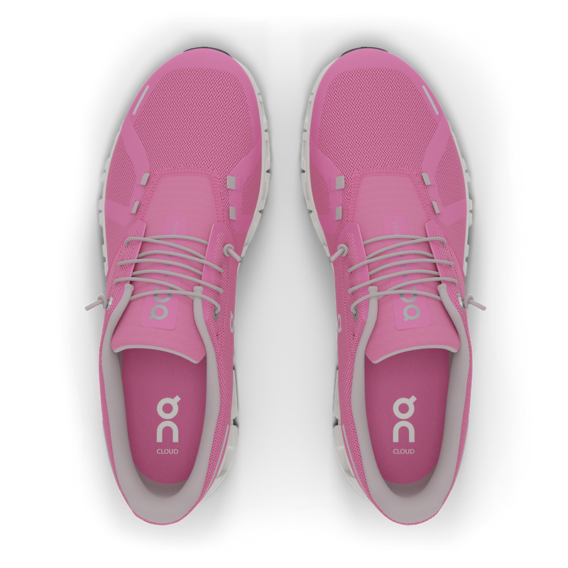 On Women's Cloud 6 Shoes - Raspberry / White