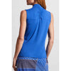 Tribal Sleeveless Zip Mock Top - Cobalt - FINAL SALE