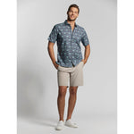 Tori Richard Men's Noble Palm Cotton Lawn Camp Shirt - Navy