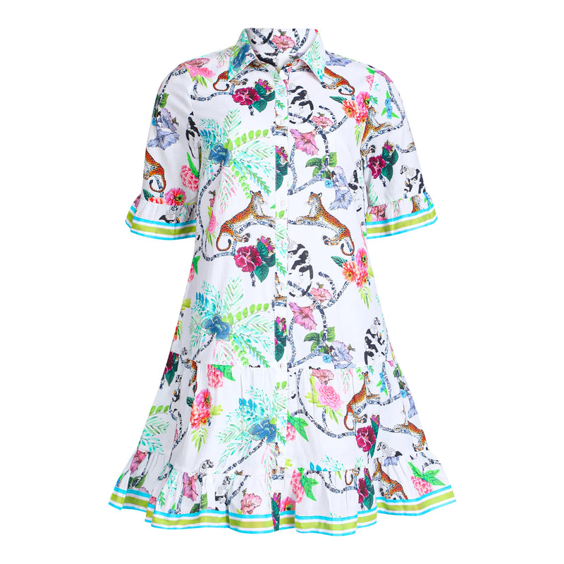 Islapayal Lisbon Mini Dress - Jungle Book White
