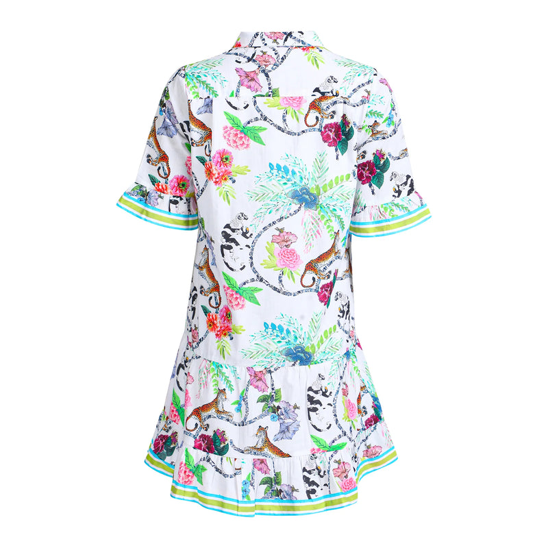 Islapayal Lisbon Mini Dress - Jungle Book White
