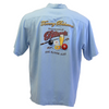 TBLV Tommy Bahama Mens Original Sample Boardwalk Billiards Camp Shirt - Chambray Blue