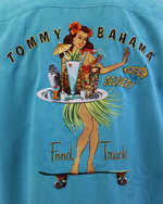 TBLV Tommy Bahama Mens Original Sample Special Delivery Truck Camp Shirt - Cockateal