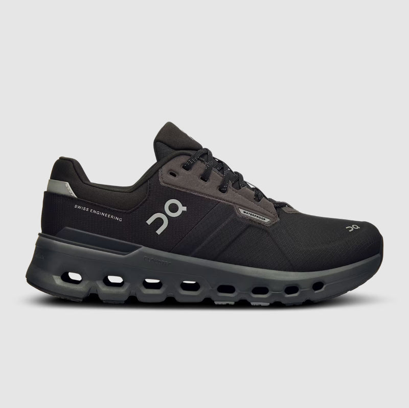 On Women's Cloudrunner 2 Waterproof Shoes - Magnet / Black