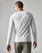 Rhone Men's Reign Long Sleeve Trim Fit T-Shirt - Gray Space Dye