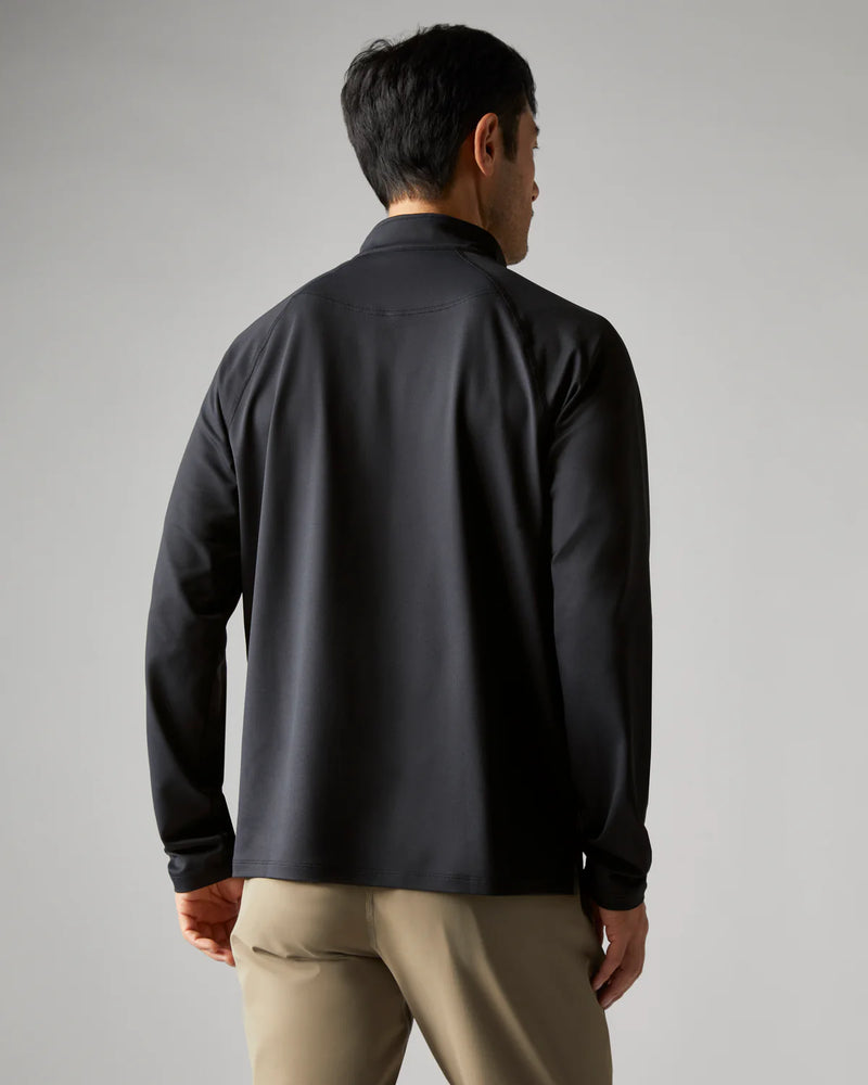 Rhone Men's Session 1/4 Zip Pullover Sweater - Black