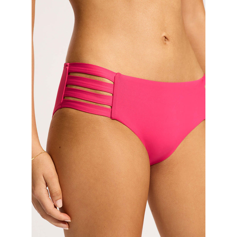 Seafolly Collective Multi Strap Hipster Bikini Bottom - Raspberry