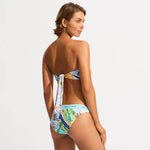 Seafolly Wish You Were Here High Waist Hipster Bikini Bottom - Atoll Blue - FINAL SALE