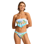 Seafolly Wish You Were Here High Waist Hipster Bikini Bottom - Atoll Blue - FINAL SALE
