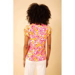 Hale Bob Kali Short Sleeve Jersey Top - Pink - FINAL SALE