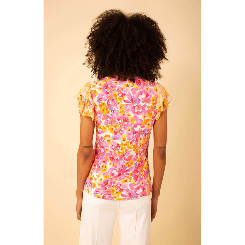Hale Bob Kali Short Sleeve Jersey Top - Pink - FINAL SALE