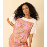 Hale Bob Analia Short Sleeve Top - Coral - FINAL SALE