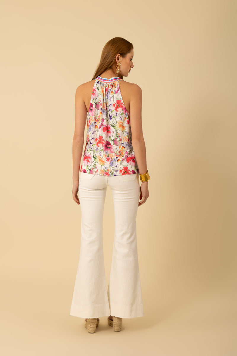 Hale Bob Laurel Halter Top - Ivory - FINAL SALE