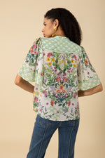 Hale Bob Noah Short Sleeve Top - Ivory - FINAL SALE