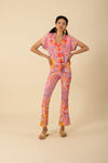 Hale Bob Jazmin Short Sleeve V-Neck Top - Pink - FINAL SALE