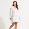 Seafolly Embroidery Tier Mini Dress Mini Dress Cover Up - White