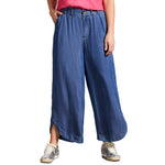 Tribal 24-Inch Flowy Pleated Pant With Tulip Hem & Pockets - Dark Chambray - FINAL SALE