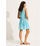 Seafolly Beach Edit Ladder Stripe Dress Cover Up - Turquoise