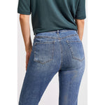 Tribal 26-Inch Sophia Curvy Hugging Microflare Crop Pant - River Blue - FINAL SALE