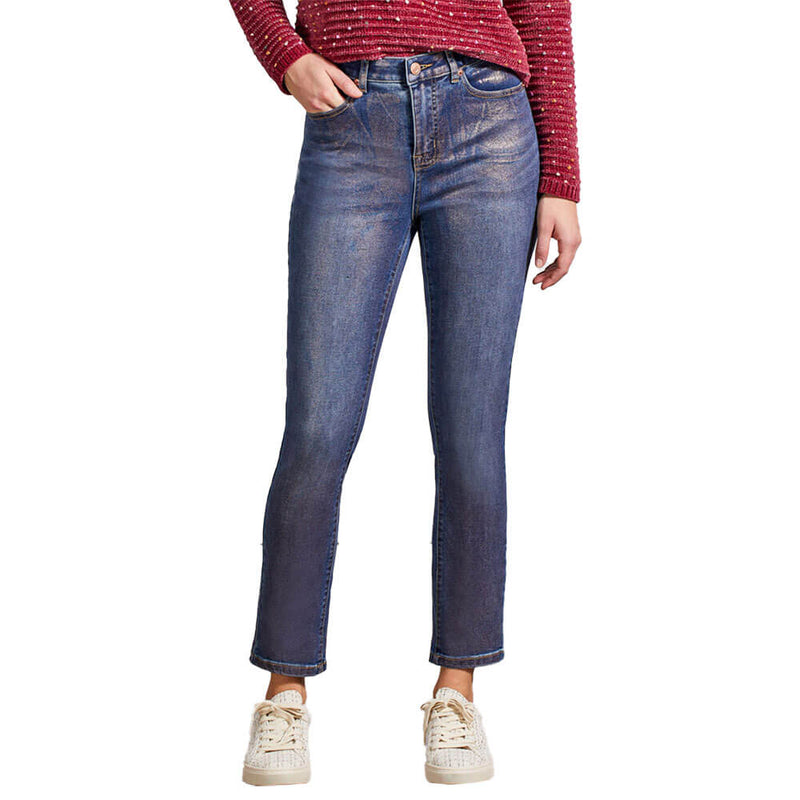 Tribal 28-Inch Sophia Slim Ankle Pant With Rose Gold Coating - Rose - FINAL SALEGold