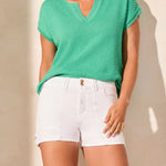 Tribal 3-5-Inch Audrey Girlfriend Roll-Up/Down Short - White - FINAL SALE