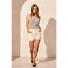 Tribal 3-5-Inch Audrey Girlfriend Roll-Up/Down Short - Ecru - FINAL SALE