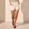 Tribal 3-5-Inch Audrey Girlfriend Roll-Up/Down Short - Ecru - FINAL SALE