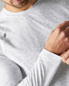 Rhone Men's Reign Long Sleeve Trim Fit T-Shirt - Gray Space Dye