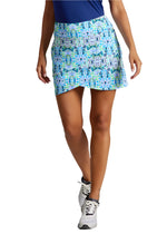 IBKUL Women's 17 1/2-Inch Ridley Layered Skort - Navy Multi