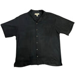 TBLV Tommy Bahama Mens Original Sample Ride The Tip Camp Shirt - Black