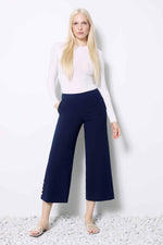 UP! Solid Amalfi Wide-Leg Cropped Pant - Harbor - FINAL SALE