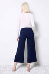 UP! Solid Amalfi Wide-Leg Cropped Pant - Harbor - FINAL SALE