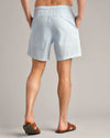 Rhone Men's 7 1/2-Inch R&R Swim Trunks - Light Blue Stripe