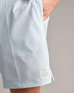Rhone Men's 7 1/2-Inch R&R Swim Trunks - Light Blue Stripe