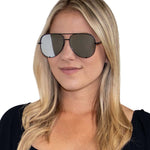 Fifth & Ninth - Walker Polarized Sunglasses - Opal Mirrored/Gold