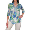 David Cline Santorini 3/4 Sleeve Top - Garden