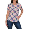David Cline Majorca Short Sleeve Crew Neck Top with Stones - Preppy