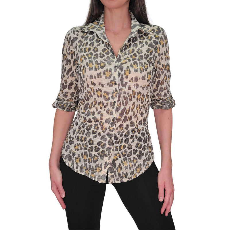 David Cline Aleksandra Roll-Up Sleeve Top - Skin